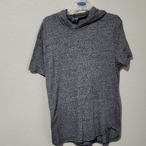 Southpole Shirt Y2K MCMXCI skater grunge Navy Gray Short Sleeve Hoodie size S